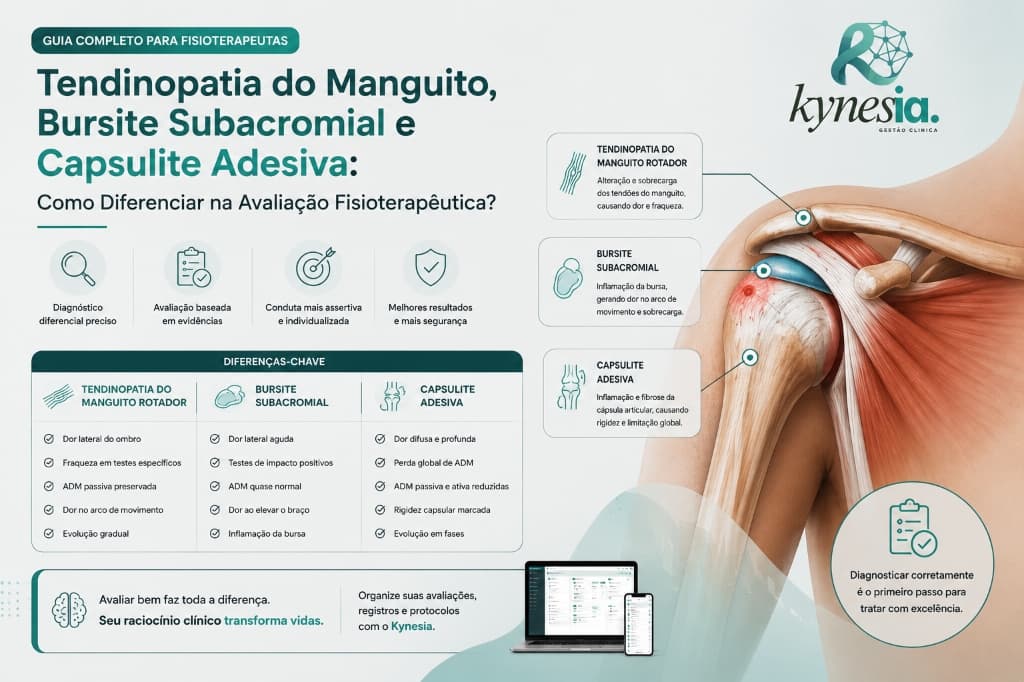 Como Diferenciar Tendinopatia do Manguito Rotador, Bursite Subacromial e Capsulite Adesiva na Avaliação Fisioterapêutica