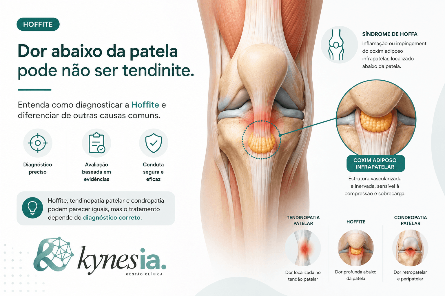 Hoffite: Como Diferenciar da Tendinopatia Patelar e Condropatia na Avaliação Fisioterapêutica